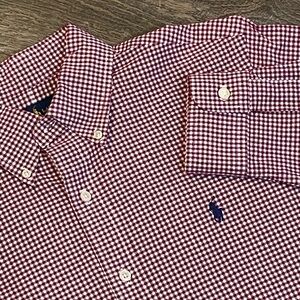 Polo by Ralph Lauren Men's Red Gingham Checkered Shirt